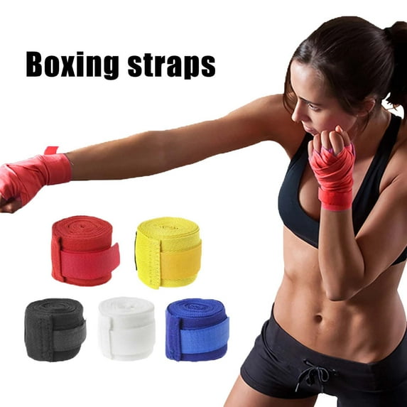sunsanly 1 Pair Boxing Hand Wraps Inner Gloves 3 Meters Breathable Elasticated Bandages Stretchy Hand Wraps for Muay Thai MMA Kickboxing Karate