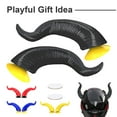 thumbnail image 1 of sunsanly 1 Pair Motorcycle Helmet Devil Horn Decoration Suction Cup Scooter Bicycle Motorbike Skateboarding Helmet Decorative Cow Horn Helmet Accessories, 1 of 8
