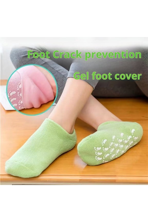 1 Pair Protective Foot Covers Cotton Crack Resistant Softened Calluses Keratinized Foot Sleeves Beach Socks Anti-Dry Cracking Foot Film Protectors