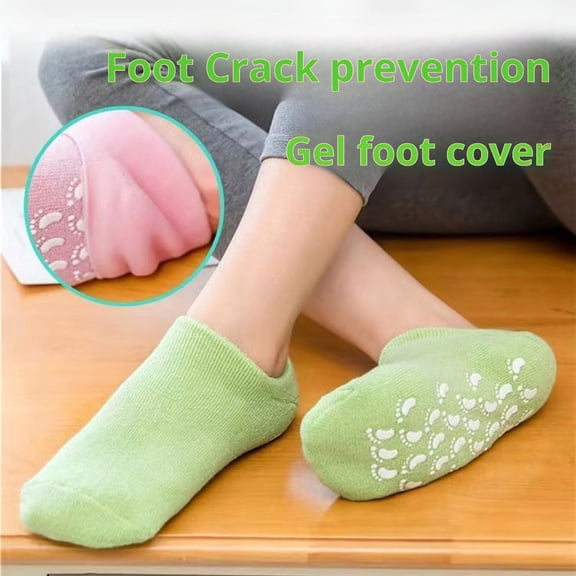 sunsanly 1 Pair Protective Foot Covers Cotton Crack Resistant Softened Calluses Keratinized Foot Sleeves Beach Socks Anti-Dry Cracking Foot Film Protectors