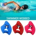 thumbnail image 1 of sunsanly 1 Pair Swimming Hand Paddle with Silicone Strap Holes Professional Kids Adults Beginner Freestyle Training Aid Fins Lap Swimming Accessories, 1 of 8