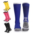 thumbnail image 1 of sunsanly 1 Pair Towel Bottom Football Socks Anti-slip Moisture Wicking Stretch Kids Boys Girls Sports Running Soccer Compression Cushion Long Tube Stockings, 1 of 8