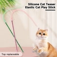 thumbnail image 1 of sunsanly 1 Set Cat Stick Interactive Silicone Cat Teaser Toy with Replaceable Top Simulated Mouse Tail Cat Teasing Stick Pet Supplies, 1 of 8