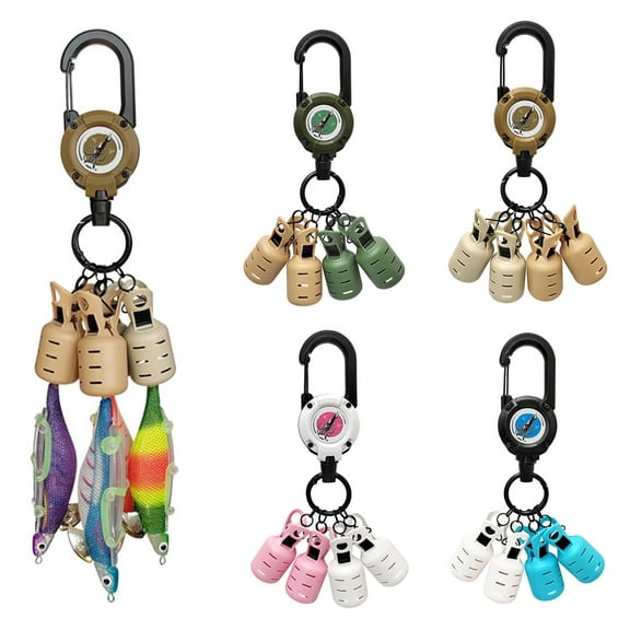 sunsanly 1 Set Fishing Hook Cover with Retractable Buckle Portable Shrimp Lure Squid Jig Hook Protector Case Bonnet Clip Fishing Accessories