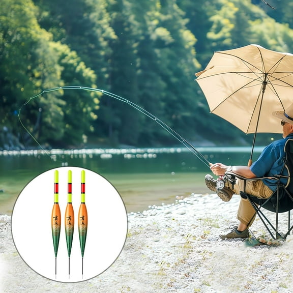 sunsanly 1 Set LED Lighted Fishing Float High Visibility Waterproof Long Casting Light-up Buoy Bobber Float Saltwater Freshwater Carp Fishing Accessories