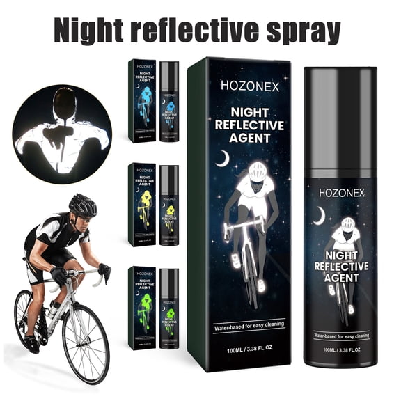 sunsanly 100ML Night Reflective Spray Agent High Visibility Outdoor Running Cycling Bike Clothes Warning Glow-in-the-dark Night Lighting Fluorescent Paint