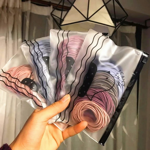 sunsanly 100Pcs/Bag Hair Rope Solid Color High Elastic Hair Tie Adult Hair Band Back Head Ponytail Holder Hair Accessory