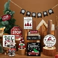 thumbnail image 1 of sunsanly 15Pcs/Set Christmas Table Sign Wooden Snowflake Gnome Elk Xmas Tree Tiered Tray Desktop Decoration Rustic Farmhouse Layered Tray Ornament, 1 of 7