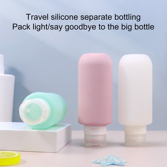 sunsanly 200ml Dispensing Bottle Large Capacity Good Sealing Leak-proof Portable Silicone Travel Shampoo Body Wash Refillable Bottle Woman Supply