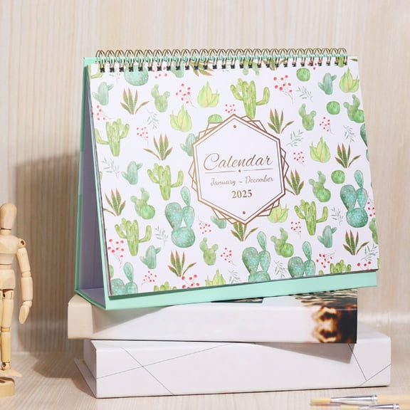 sunsanly 2025 Desk Calendar 12 Months Standing Calendar Desktop Stand Up Calendar Daily Life Planner Organizer for Office Kitchen Classroom