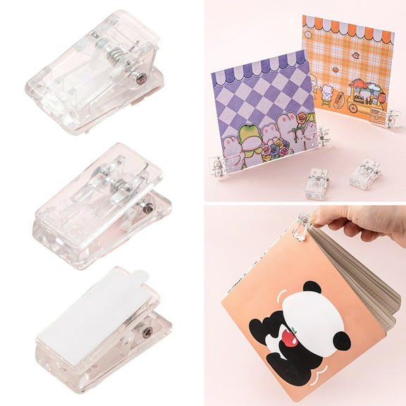 sunsanly 20Pcs File Clips Artwork Hanging Clips Clear Plastic Wall Sticky Spring Clips Photo Poster Paper Strong Grip Clips