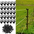 sunsanly 25 Pcs Z PinLock TPost Insulator Black Electric Fence