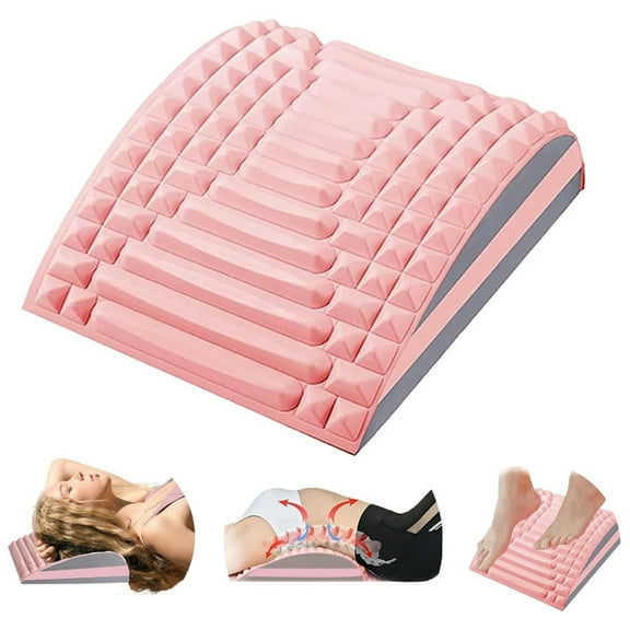sunsanly 2Pcs Back Stretcher Cervical Spine Lower Back Pain Relief Muscular Relaxation Massage EVA Cushion Sciatica Herniated Disc Scoliosis Neck Stretching Pillow