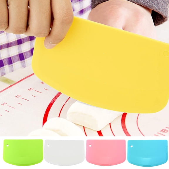 sunsanly 2Pcs Dough Cutter Set Bread Tools for Baking Semi-Circular Shape Dough Scraper with Ergonomic Design Easy to Clean Bowl Scrapers for Kitchen Bakery Restaurant