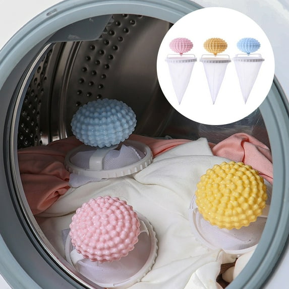 sunsanly 2Pcs Laundry Lint Catcher Washing Machine Filter Mesh Bags Reusable Household Hair Filter Washer Lint Trap