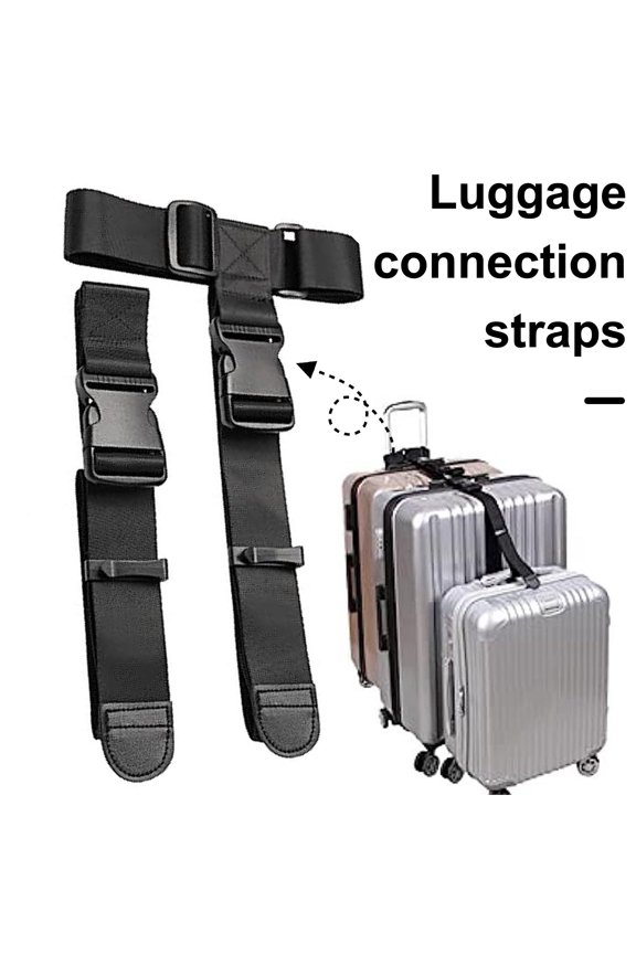 3 Pcs Luggage Connection Straps Adjustable Great Tenacity Heavy Duty Anti-lost Anti-theft Suitcase Belt Tie Luggage Together Travel Luggage Attachment Connector