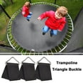 thumbnail image 1 of sunsanly 30Pcs Trampoline Triangle Buckle with Webbing Heavy Duty Galvanized Steel Wire Metal Triangular V-shaped Ring Kids Trampoline Replacement Parts Accessories, 1 of 7