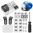 thumbnail image 1 of sunsanly 31Pcs/Set Hockey Helmet Repair Kit with Screws Nuts Gaskets Clips Screwdriver Universal Rugby Baseball Softball Helmet Repair Replacement Parts, 1 of 7