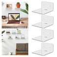 thumbnail image 1 of sunsanly 4Pcs L-Shaped Acrylic Floating Shelf Wall Mounted Rack Strong Load-bearing Smooth Edge Easy to Install Clear Photo Picture Book Display Stand, 1 of 7