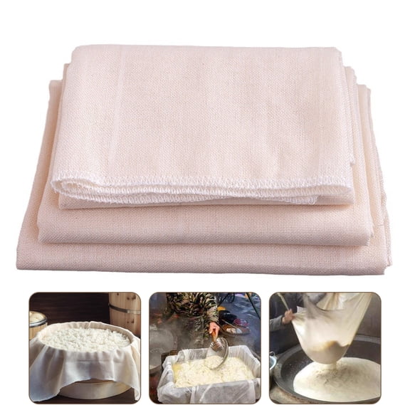 sunsanly 5/10Pcs Steamed Cloth for Straining Ultra-fine Weaved Muslin with Hemmed Edges Unbleached Cheesecloth for Juicing Baking Cheese Making