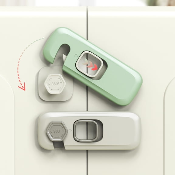 sunsanly 5 Pack Child Proof Safety Locks Refrigerator Cabinets Latch Self Adhesive Baby Proofing Locks for Fridge Dishwasher Oven Cupboard