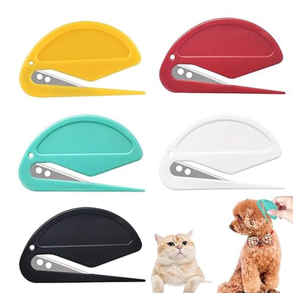 sunsanly 5 Pcs Pet Comb Knotting Comb for Cats Dogs Ergonomic Design Effective Pet Hair Removal Grooming Tool