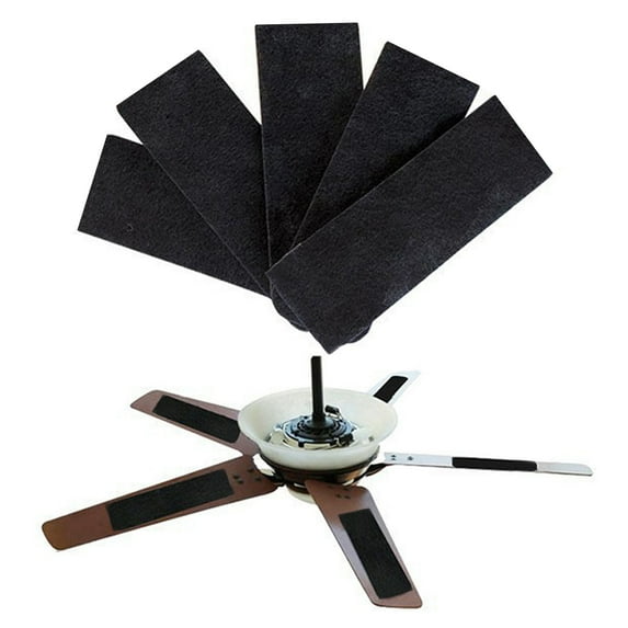 sunsanly 5Pcs Ceiling Fan Blade Filters Activated Carbon Air Filters Reliable Simple Installation Ceiling Fan Air Purifier Pads Accessories