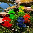 thumbnail image 1 of sunsanly 5Pcs Frog Garden Decoration Luminous Happy Frog Stake Outdoor Courtyard Patio Lawn Glowing Cartoon Animal Sign Spike Ornament, 1 of 8