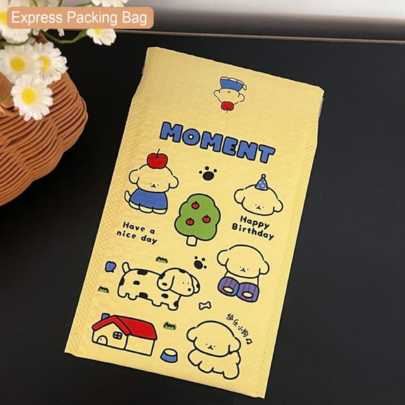 sunsanly 5Pcs Puppy Express Packing Bag Bubble Mailers Padded Envelopes Small Business Shipping Envelopes Package Bags