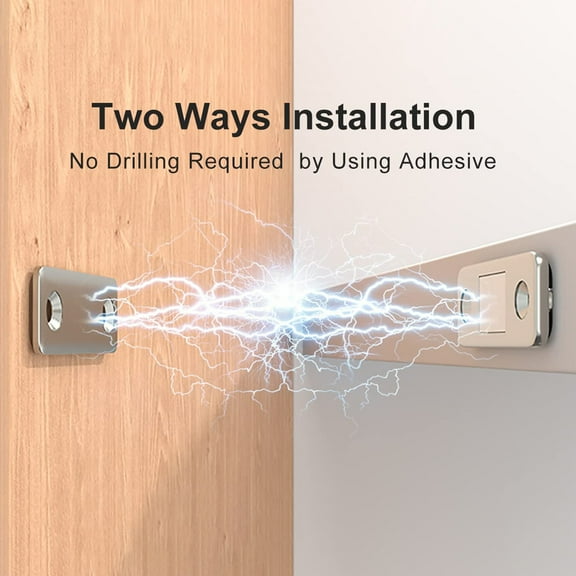 sunsanly 6/10/15Pcs Invisible Cabinet Door Magnet with Screw Ultra-Thin Stainless Steel No Drilling Adhesive Magnetic Drawer Closet Sliding Door Catch Latch