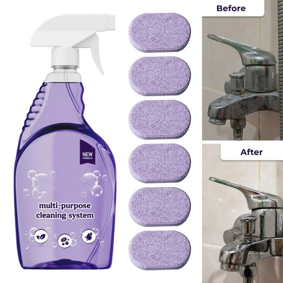 sunsanly 6/12/18/24Pcs Eco-Friendly Cleaning Spray Detergent All-In-One Stain Remover Multi-Purpose Cleaner with 500ml Bottle