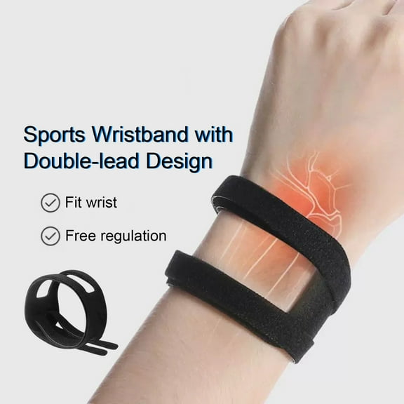 sunsanly Adjustable Sports Wristband for Weight Bearing Strain Exercise Double-Lead Brace Wrist Protection Wrap Breathable Fitness Wrist Support