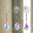 thumbnail image 1 of sunsanly Angel Wing Faux Crystal Decoration Indoor Outdoor Sun Catcher Hanging Ornament Rainbow Maker Prism Pendant Loss of Loved One Memorial Bereavement Gifts, 1 of 1