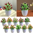 sunsanly Artificial Potted Plants Realistic Fake Mini Fruits Tree Home