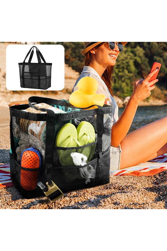 Beach Bag Hollow Mesh Drainage Large Capacity Multi Pockets Quick Dry Portable Shampoo Body Wash Soap Stoarge Shower Bag Travel Toiletry Bag