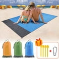 thumbnail image 1 of sunsanly Beach Blanket Sand-proof Oversized Picnic Mat Foldable Design Reusable Water-Resistant Extra Large Beach Mat, 1 of 8
