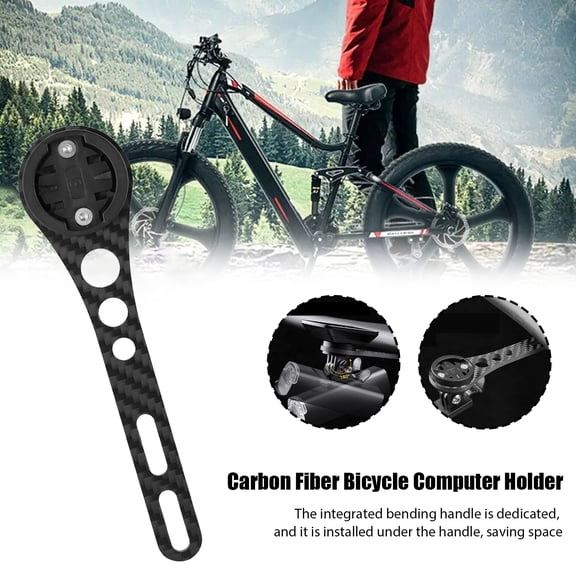 sunsanly Bike Computer Mount Carbon Fiber Adjustable Lightweight Heavy Duty Universal Mountain Road Bike Handlebar Computer Holder Cycling Accessories