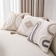 thumbnail image 1 of Walbest Boho Throw Pillow with Braided Rope Pattern And Tassels Soft Cotton Linen Textured Cushion for Sofa Bed Office, 1 of 8