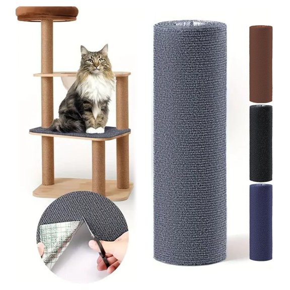 sunsanly Cat Scratch Furniture Protector Self-Adhesive Cat Scratching Mat Wall Sticky Scratch Play Mat Sofa Couch Protector from Cat Claws
