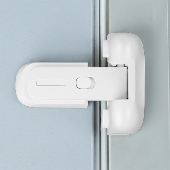 sunsanly Child Proof Refrigerator Lock Easy Disable Tool-Free Installation Keep Kids Pets Safe Freezer Door Lock Sealing Strip for Refrigerators Cabinets