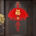 thumbnail image 1 of sunsanly Chinese New Year Decoration Felt Spring Festival Fortune Fu Pendant Chinese Knot Hanging Lucky Ornaments for New Year Door Decor, 1 of 8