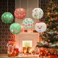 thumbnail image 1 of sunsanly Christmas Paper Lantern Colorful Snowflake Snowman Santa Claus Deer Decoration Festive Props for Christmas Home Party, 1 of 8