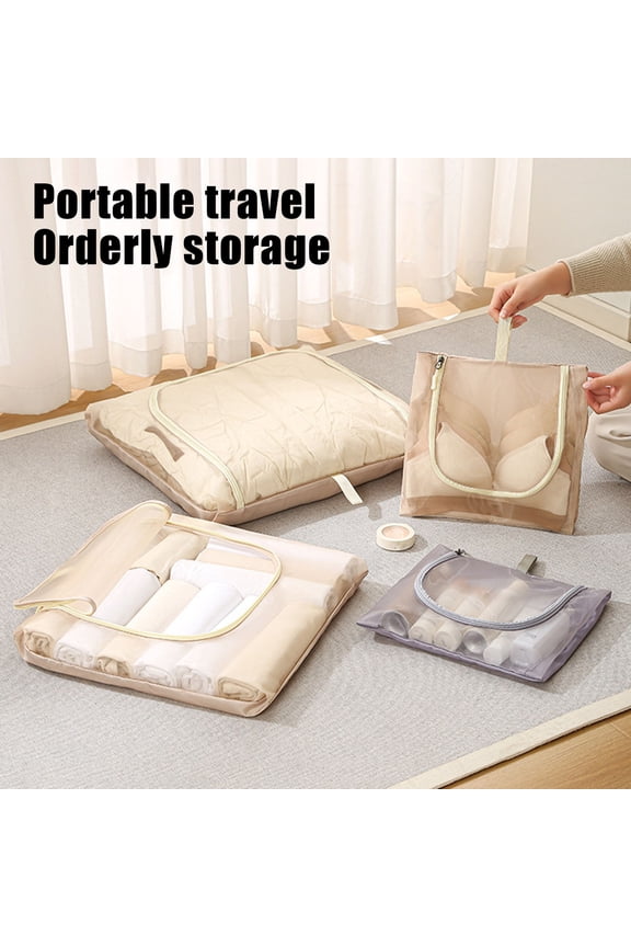 Compression Luggage Storage Bag Large Capacity Zipper Closure Waterproof Fabric Compression Suitcase Organizer Bag