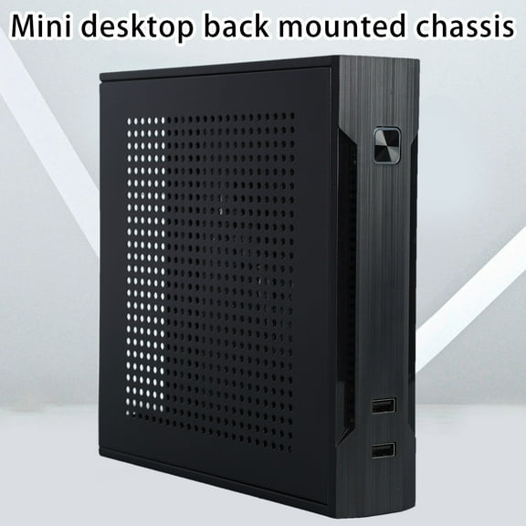 sunsanly Computer Case with Holder Supporting THIN-ITX Motherboard USB 2.0 Wi-Fi COM Portable Mini HTPC Desktop Chassis PC Accessories