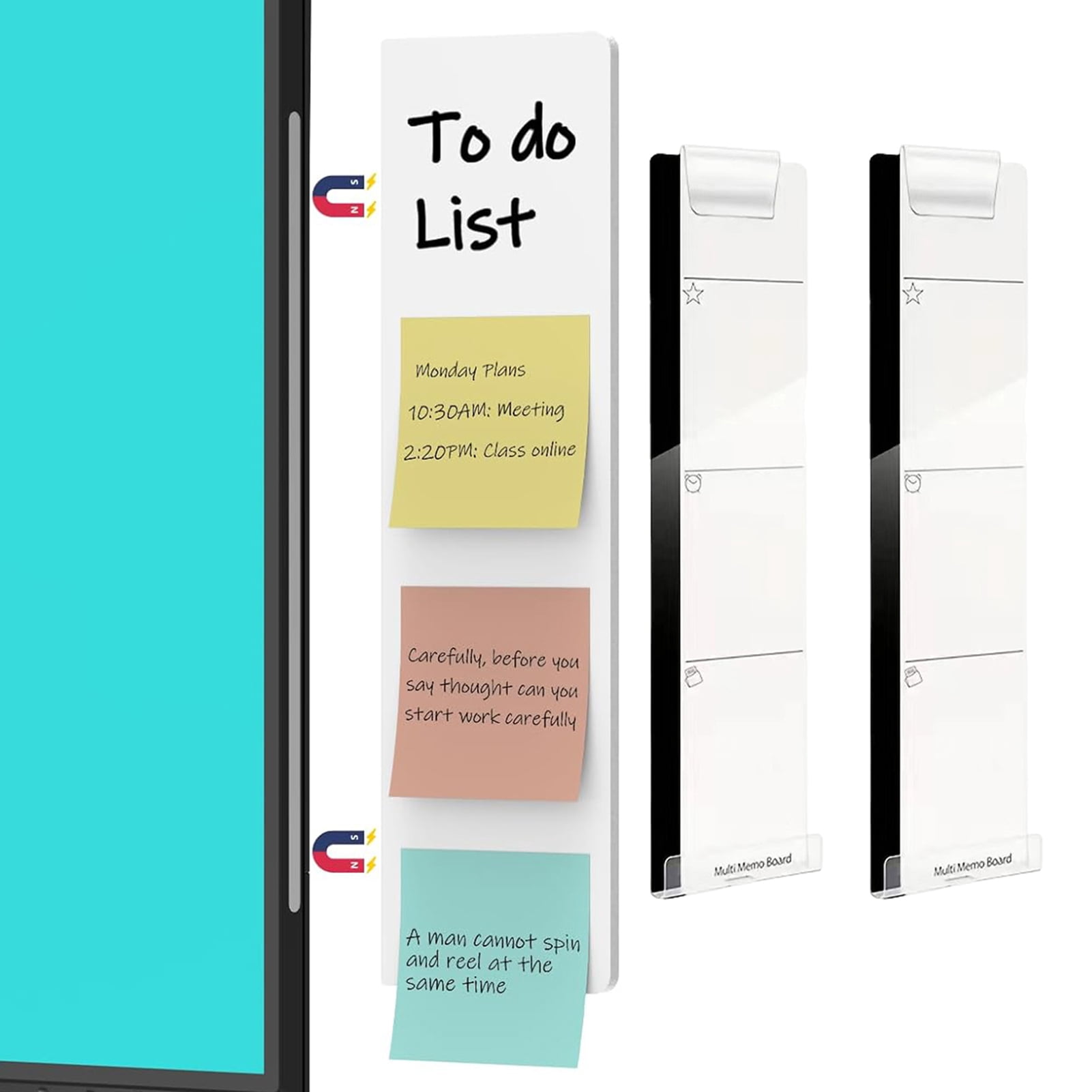 sunsanly Computer Message Board Magnetic Monitor Memo Whiteboard Sticky ...