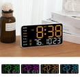 thumbnail image 1 of sunsanly Digital Wall Clock Large Display Auto Dimming Easy-Setup Temperature Calendar Countdown Timer Silent Hanging Clock, 1 of 8