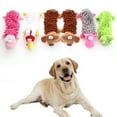 thumbnail image 1 of sunsanly Dog Chew Toy Bite-Resistant Mop Flannel Dog Plaything Doll Toy Cartoon Dog Chick Pig Shape Pet Toy with Built-in Sound Dog Boredom Buster Toy, 1 of 7
