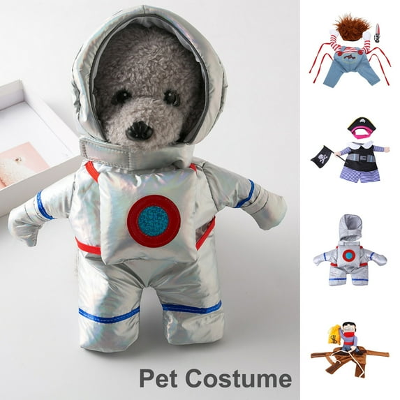 sunsanly Dog Costume Pet Funny Pet Supplies Cute Courier Astronaut Pirate Costumes Cosplay Outfit Soft Polyester Cotton Pet Clothing for Halloween Day