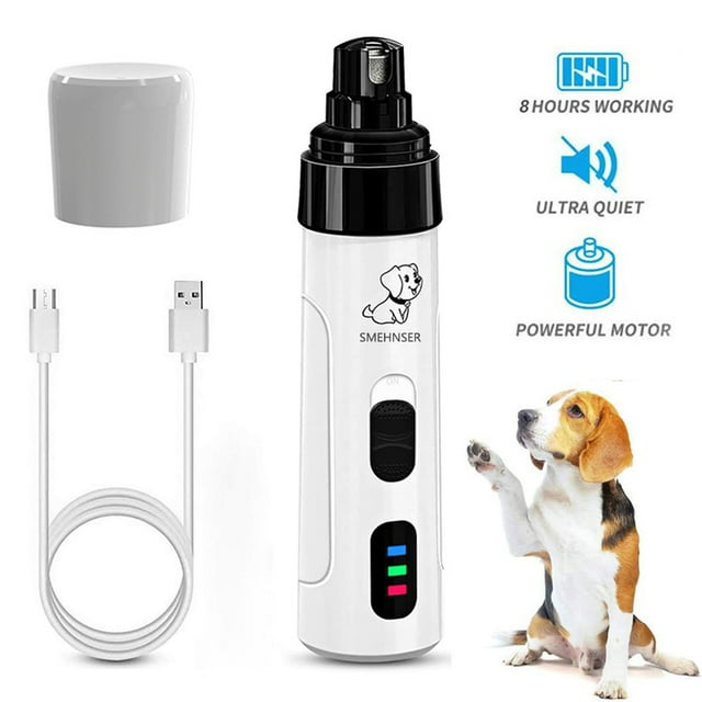 sunsanly Dog Nail Grinder Quiet Dog Nail Clipper Rechargeable Nail