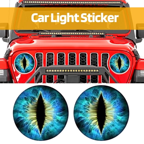 sunsanly Eyes Headlight Decals Car Stickers Self Adhesive Strong Stickiness Easy to Install Truck Car Body Window Bumper Decoration 3D Eye Headlight Decals
